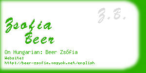 zsofia beer business card